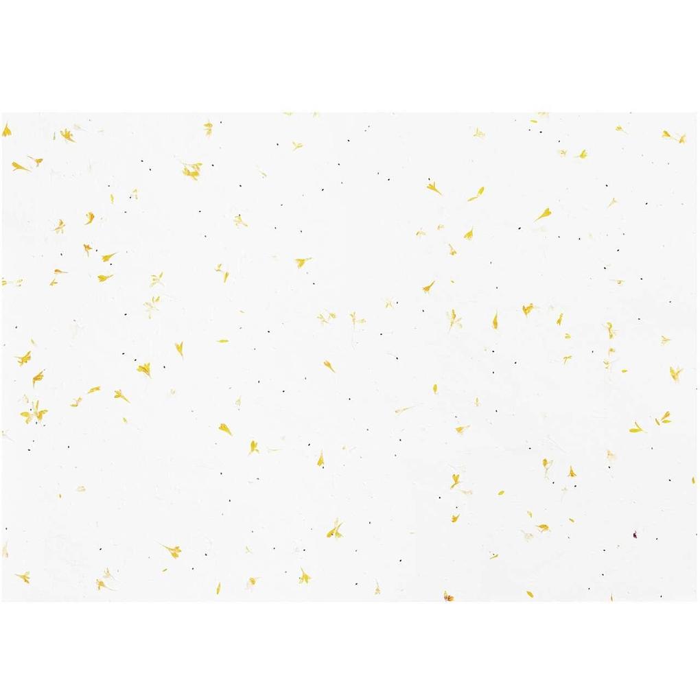 Bastelbogen 50 x 70 cm Baumwollpapier mit Blüten