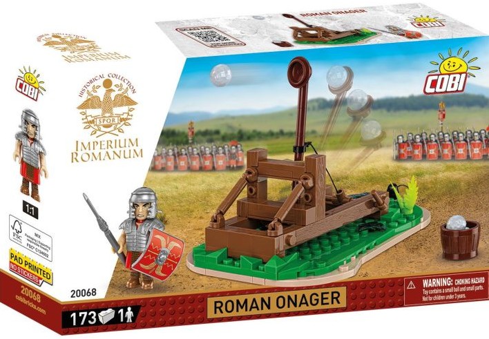 COBI Imperium Romanum 20068 - Roman Onager Katapult und 1 Figur Bausatz 173 Klemmbausteine
