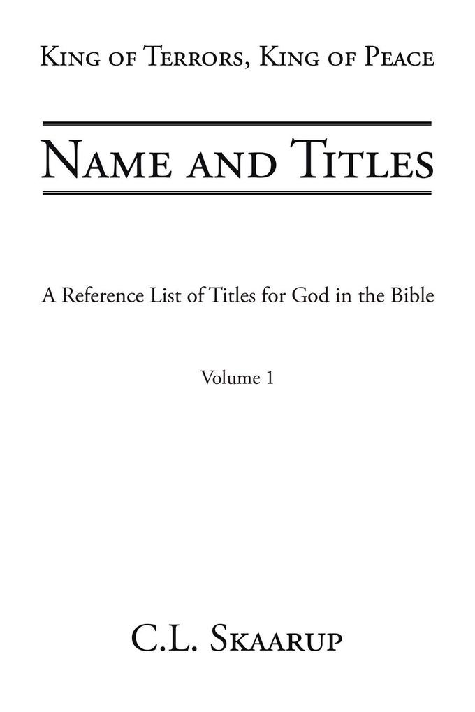 Name and Titles