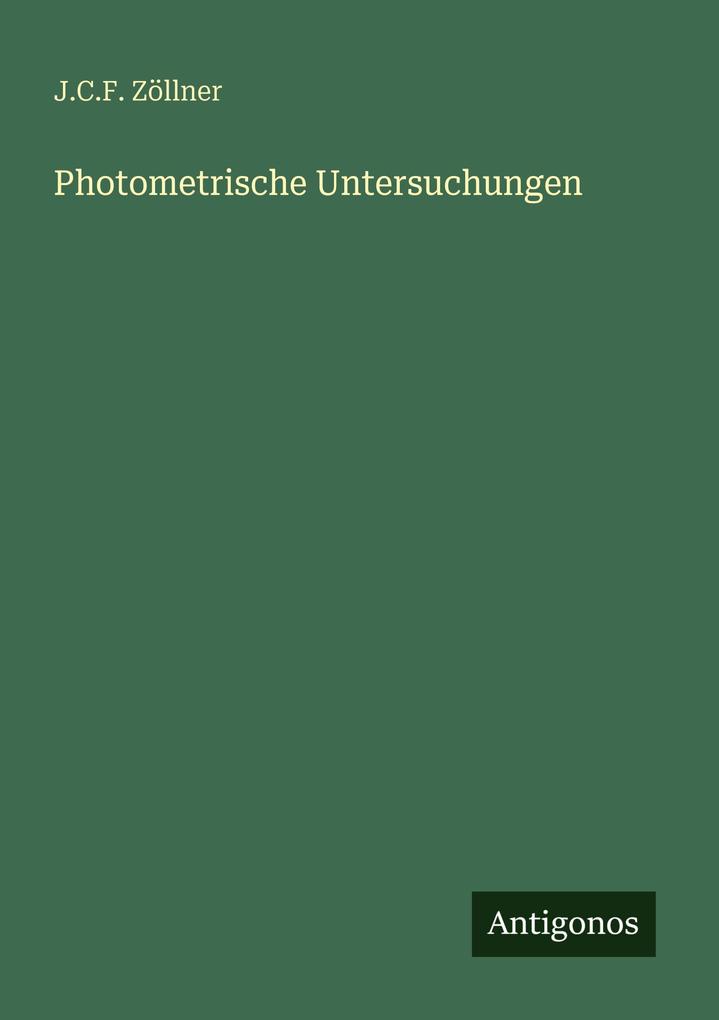Photometrische Untersuchungen