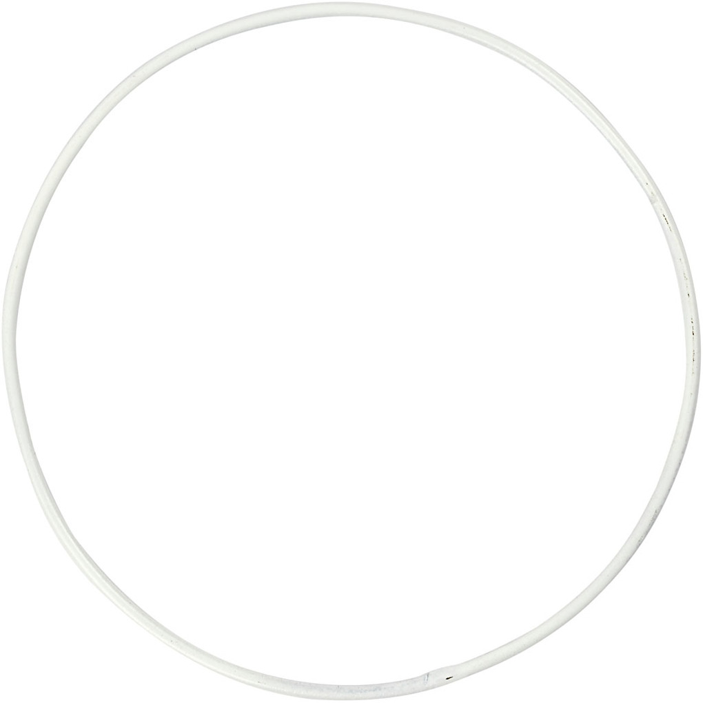 Creativ Company Ring aus Metalldraht D 10 cm Dicke 2 mm Weiß 10 Stk