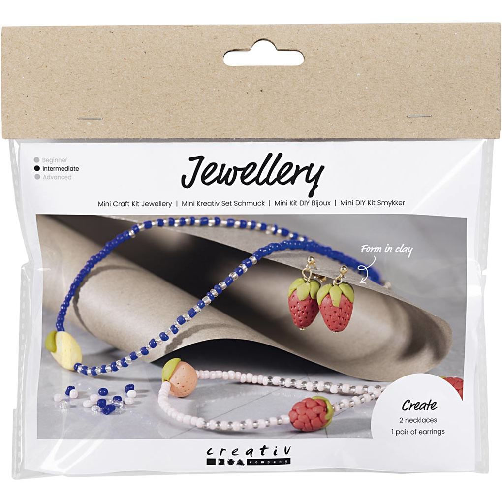Creativ Company Mini Kreativ Set Schmuck Halsketten und Ohrringe Königsblau