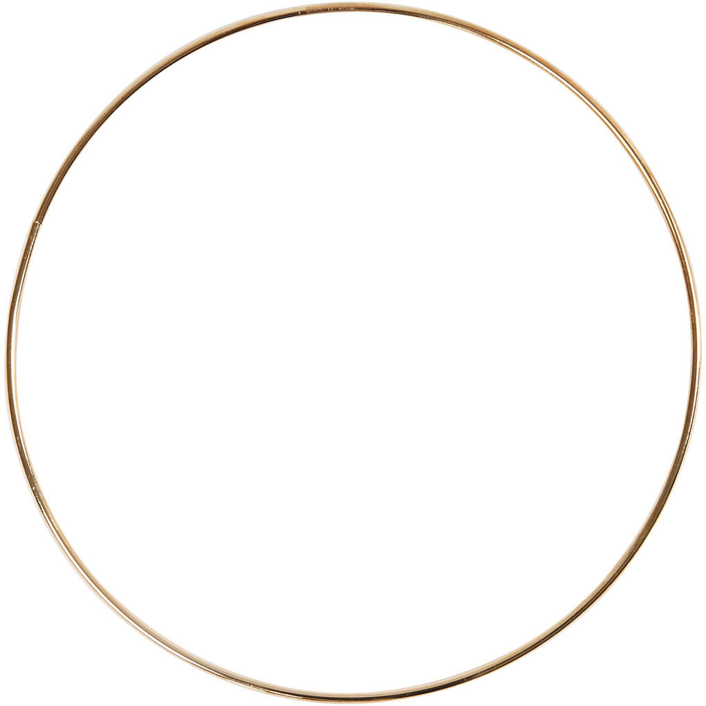 Creativ Company Ring aus Metalldraht D 20 cm Dicke 3 mm Gold 1 Stk