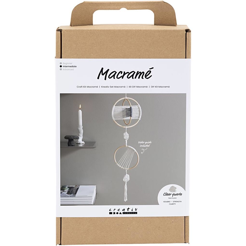 Creativ Company Kreativ Set Macramé Mobile Grau Creme