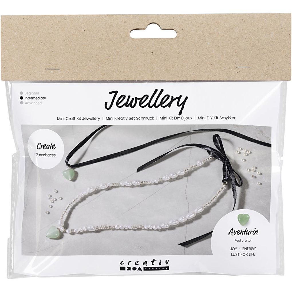 Creativ Company Mini Kreativ Set Schmuck Aventurinherz Transparent