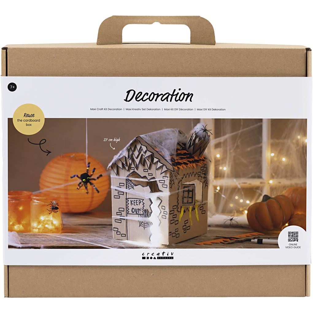 Creativ Company Mini Kreativ Set Dekoration Geisterhaus Schwarz Hellbraun Orange
