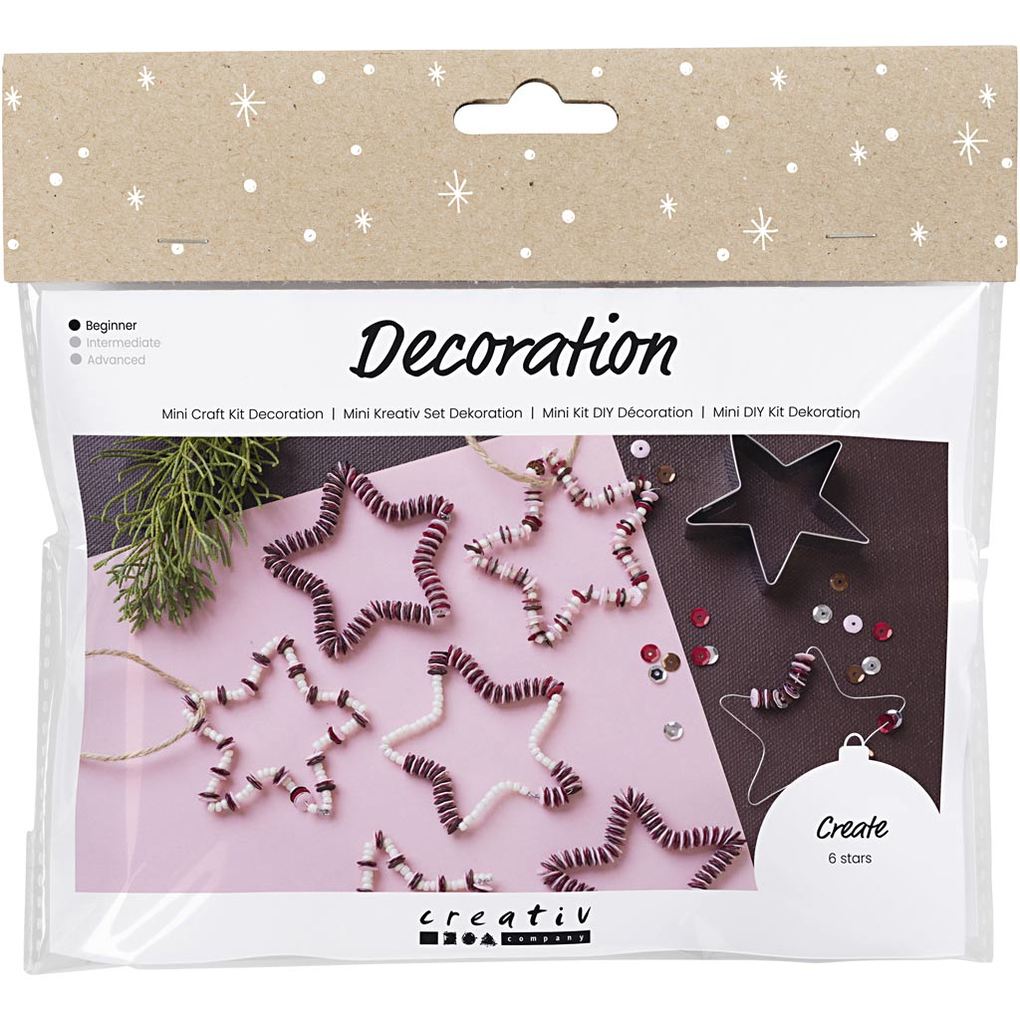 Creativ Company Mini Kreativ Set Dekoration Sterne Rot