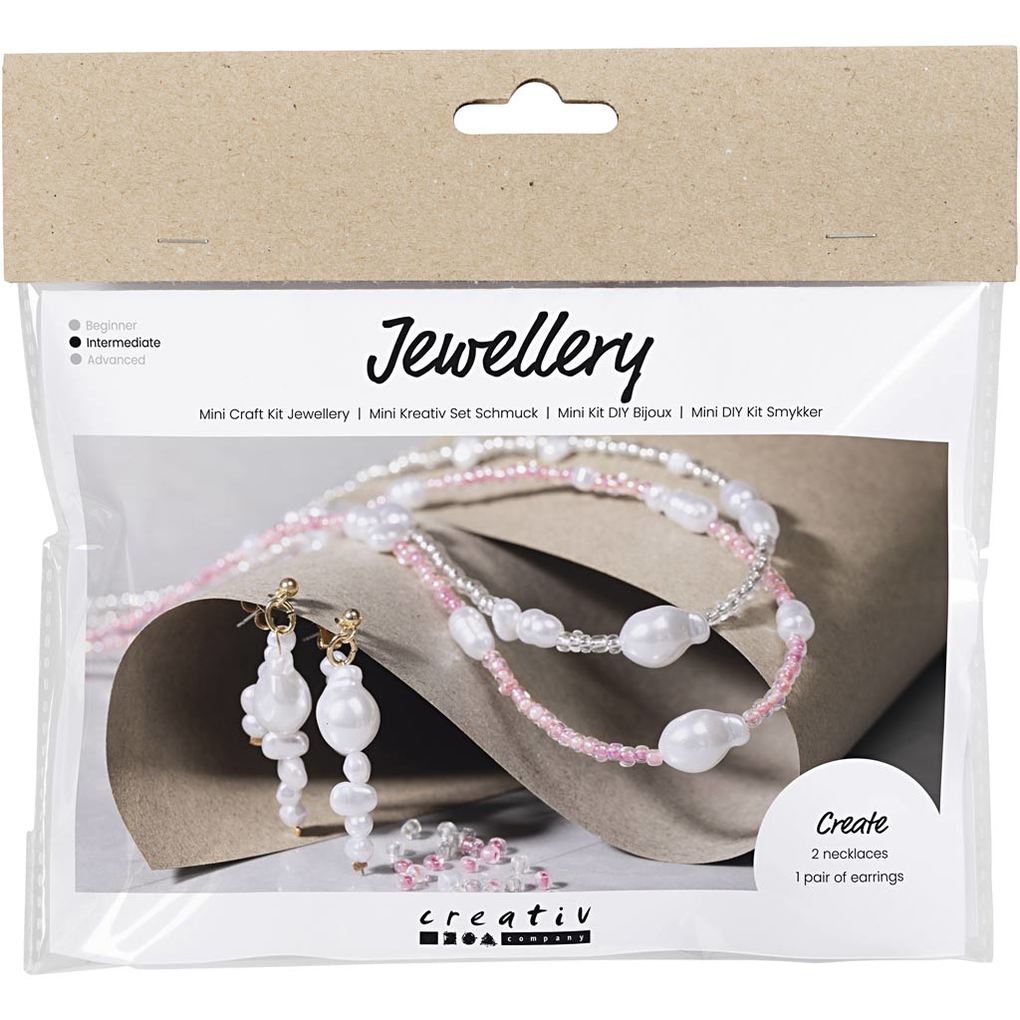 Creativ Company Mini Kreativ Set Schmuck Halsketten und Ohrringe Glänzend
