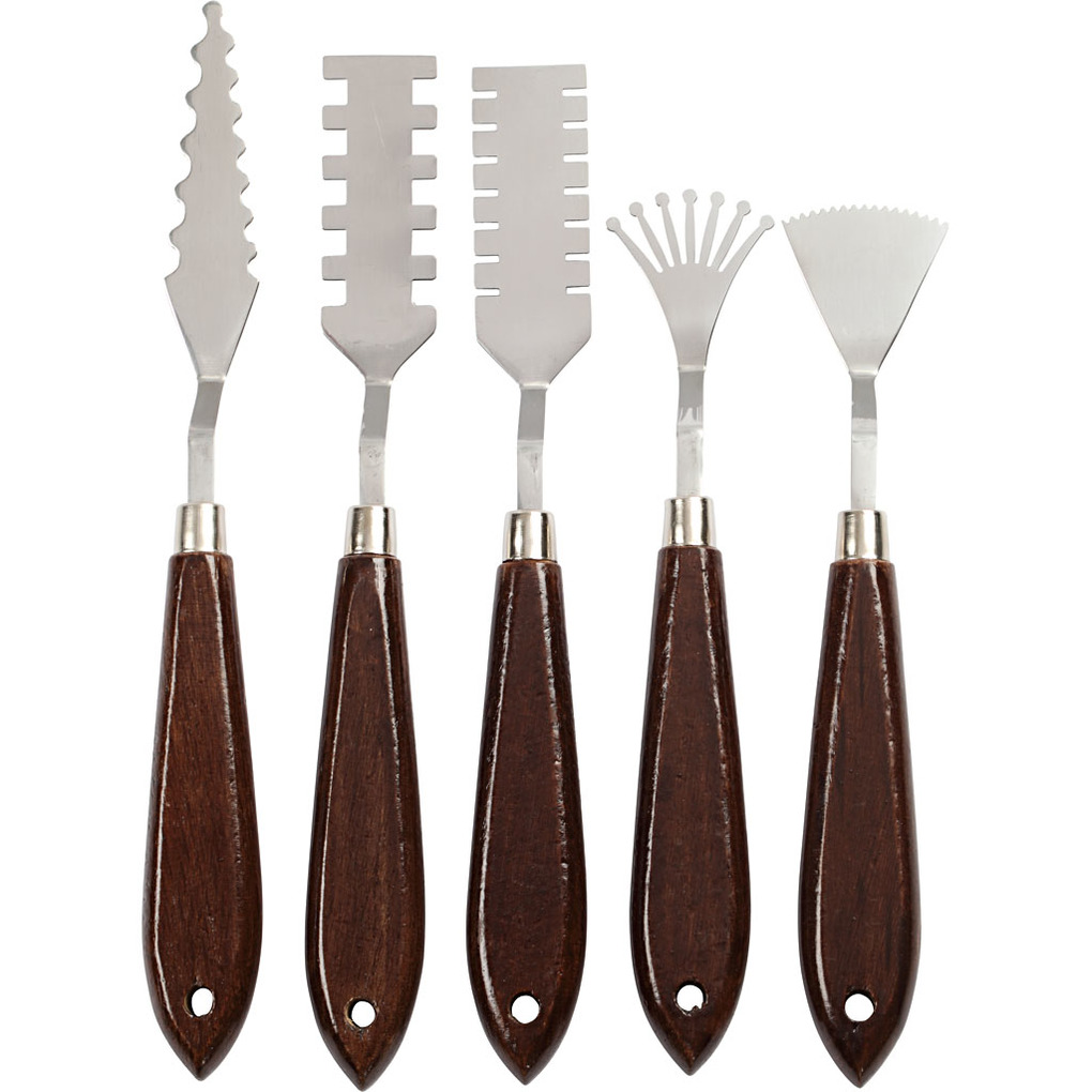 Creativ Company Palettmesser - Set L 17-21 cm B 2-3 cm 5 Stk