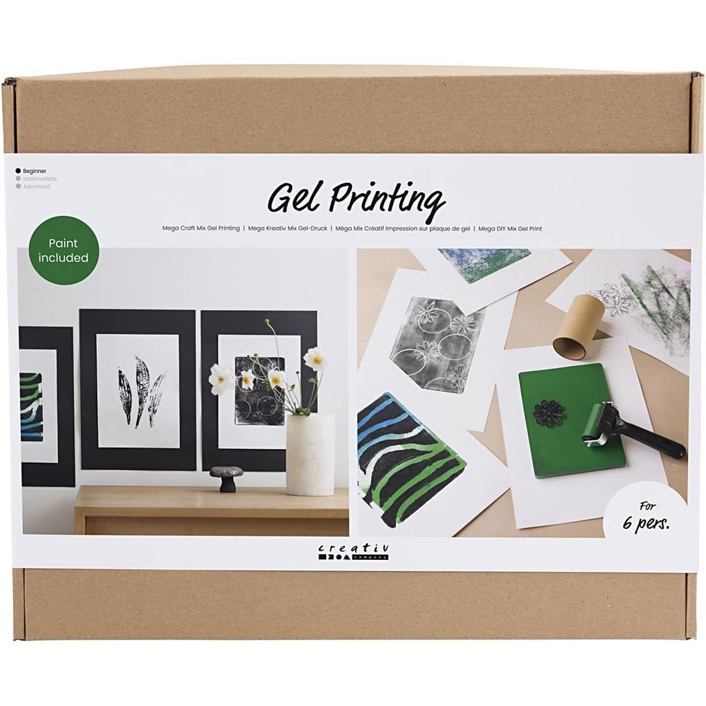 Creativ Company Mega Kreativ Mix Gel-Druck Farbenfrohe Drucke