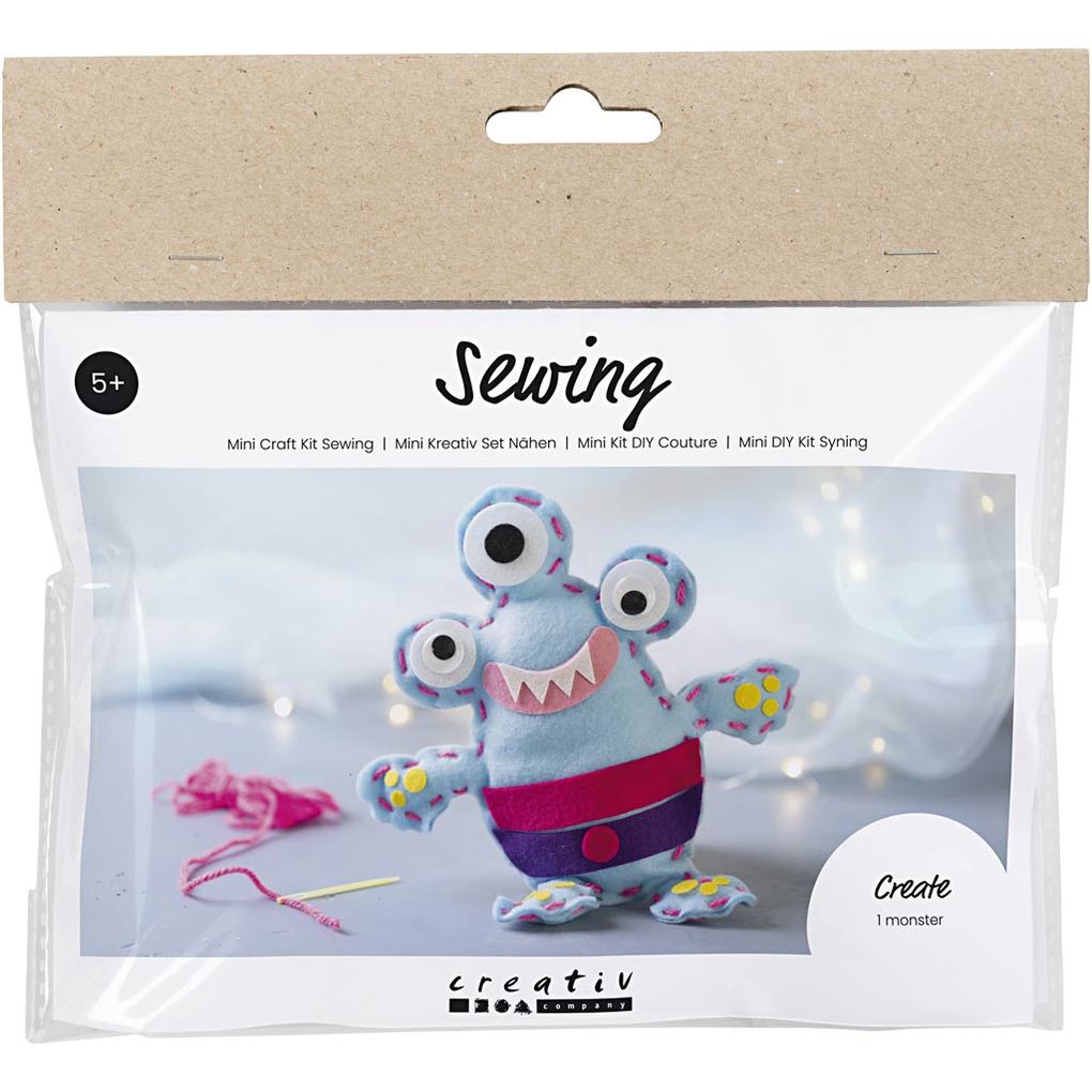 Creativ Company Mini Kreativ Set Nähen Filzmonster Sortierte Farben