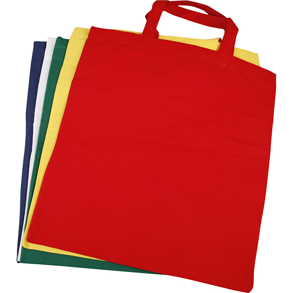 Creativ Company Tragetasche Größe 38x42 cm 135 g Sortierte Farben 5 Stk