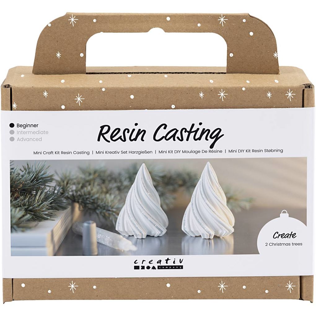 Creativ Company Mini Kreativ Set Harzgießen Weihnachtsbäume Weiß