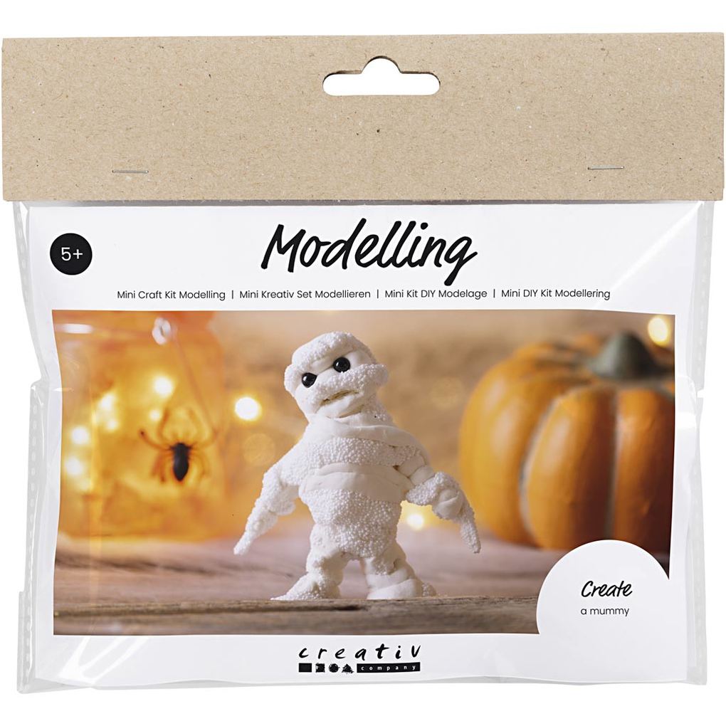 Creativ Company DIY Mini Kreativ Set Modellieren Mumie Weiß