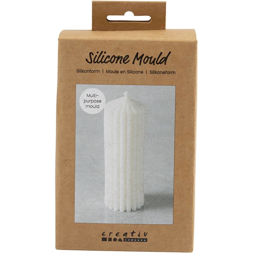 Creativ Company Silikonform Gerippter Zylinder H 12 cm D 4 cm 150 g 1 Stk