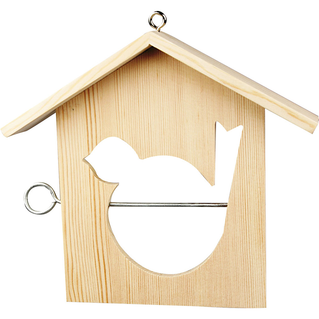 Creativ Company Vogelfutterhaus für Äpfel oder Meisenringe Größe 19x21 cm