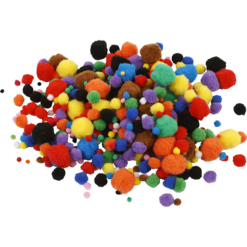 Creativ Company Pompons D 5-40 mm Sortierte Farben 42 g