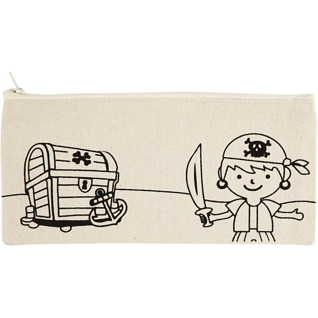 Creativ Company Mäppchen Piraten Größe 21x9 cm 245 g Hellnatur 1 Stk