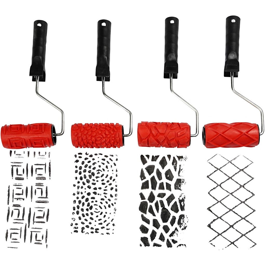 Creativ Company Musterwalzen B 10 cm 4er Set