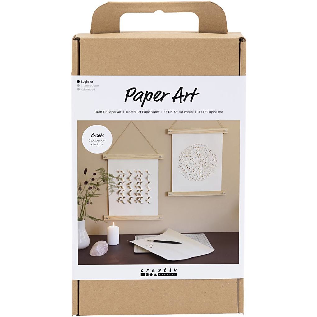Creativ Company Kreativ Set Papierkunst Papier zum Aufhängen Creme