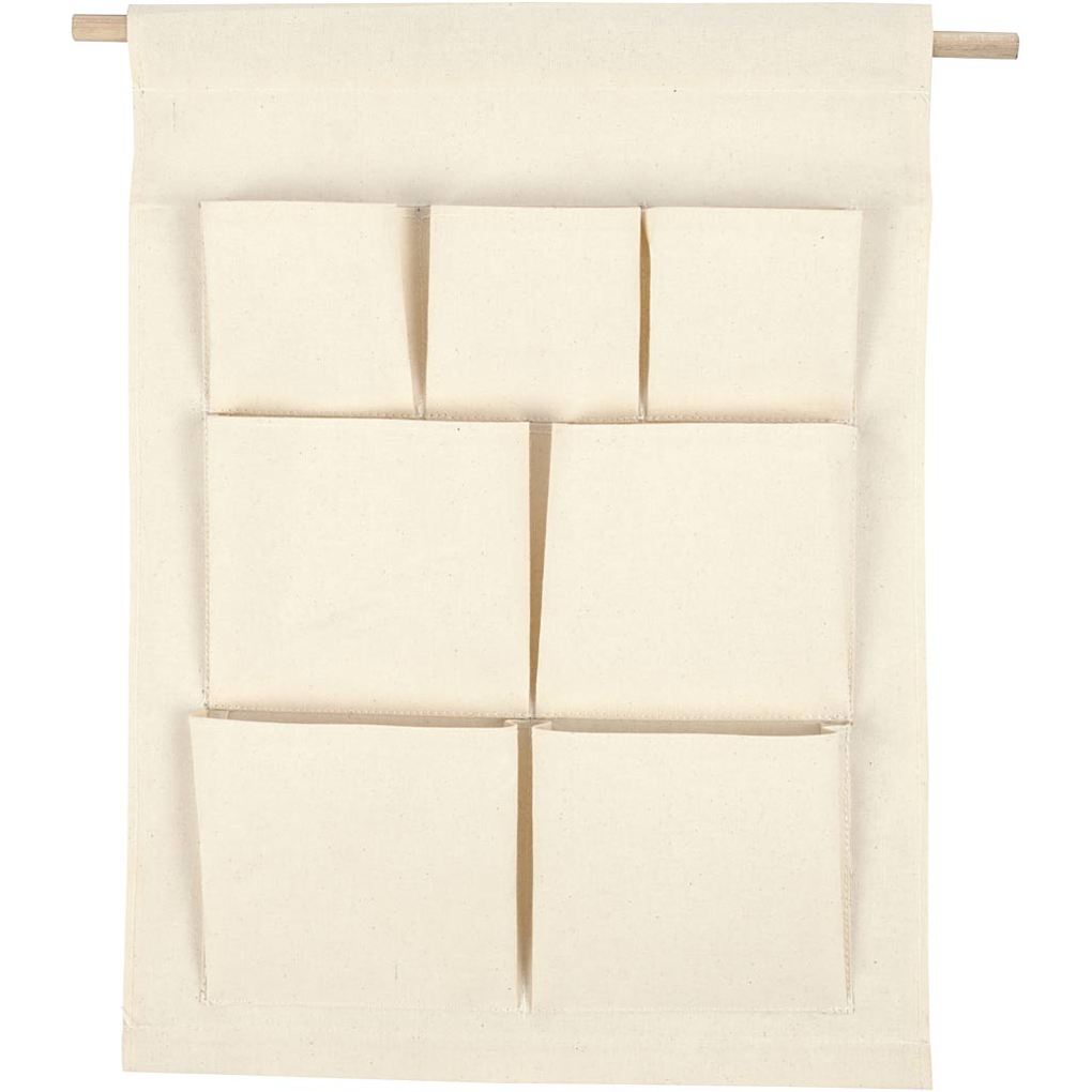 Creativ Company Organizer-Taschen zum Aufhängen H 46 cm B 34 cm Hellnatur 1 Stk