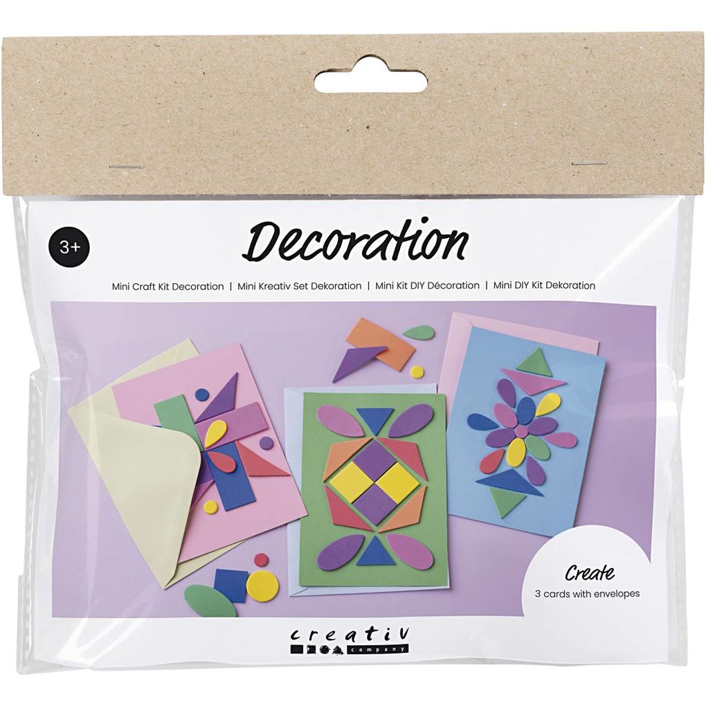 Creativ Company Mini Kreativ Set Dekoration Dekorierte Karten Blau Grün Pink
