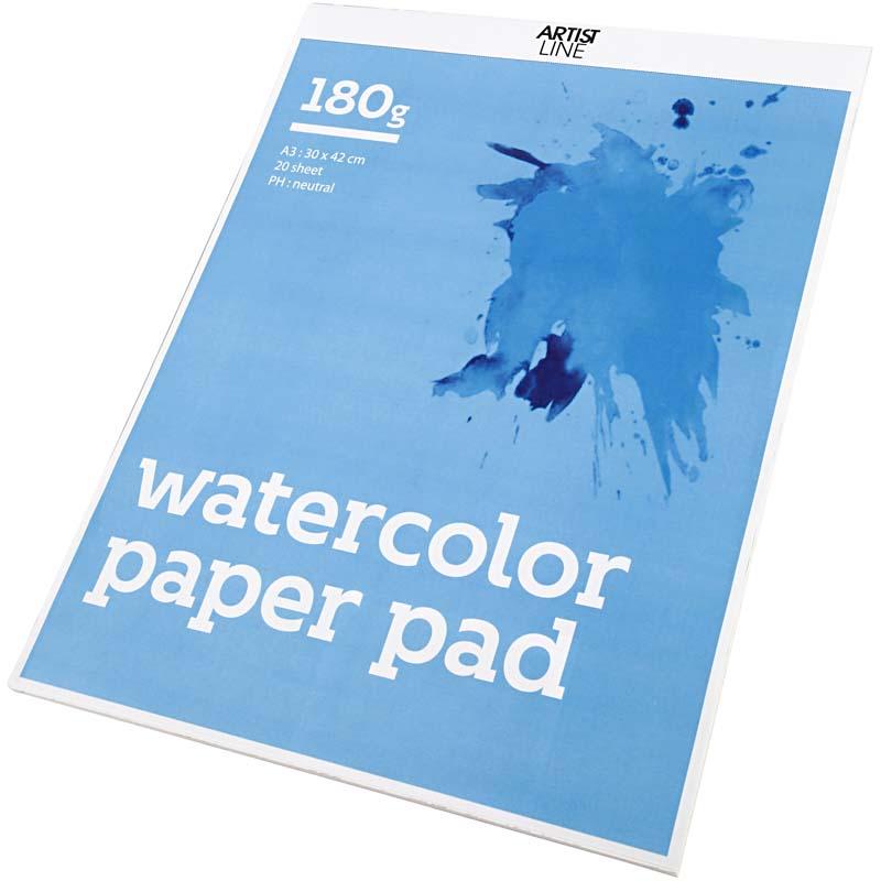 Creativ Company Aquarellblock A3 297x420 mm 180 g Weiß 20 Blatt