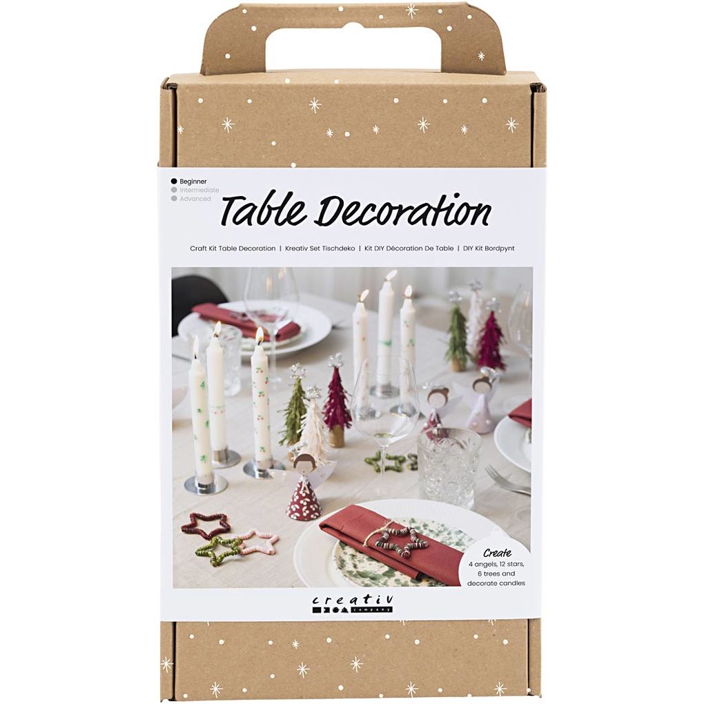 Creativ Company Kreativ Set Tischdeko Engel Weihnachtsbäume Sterne Sortierte Farben