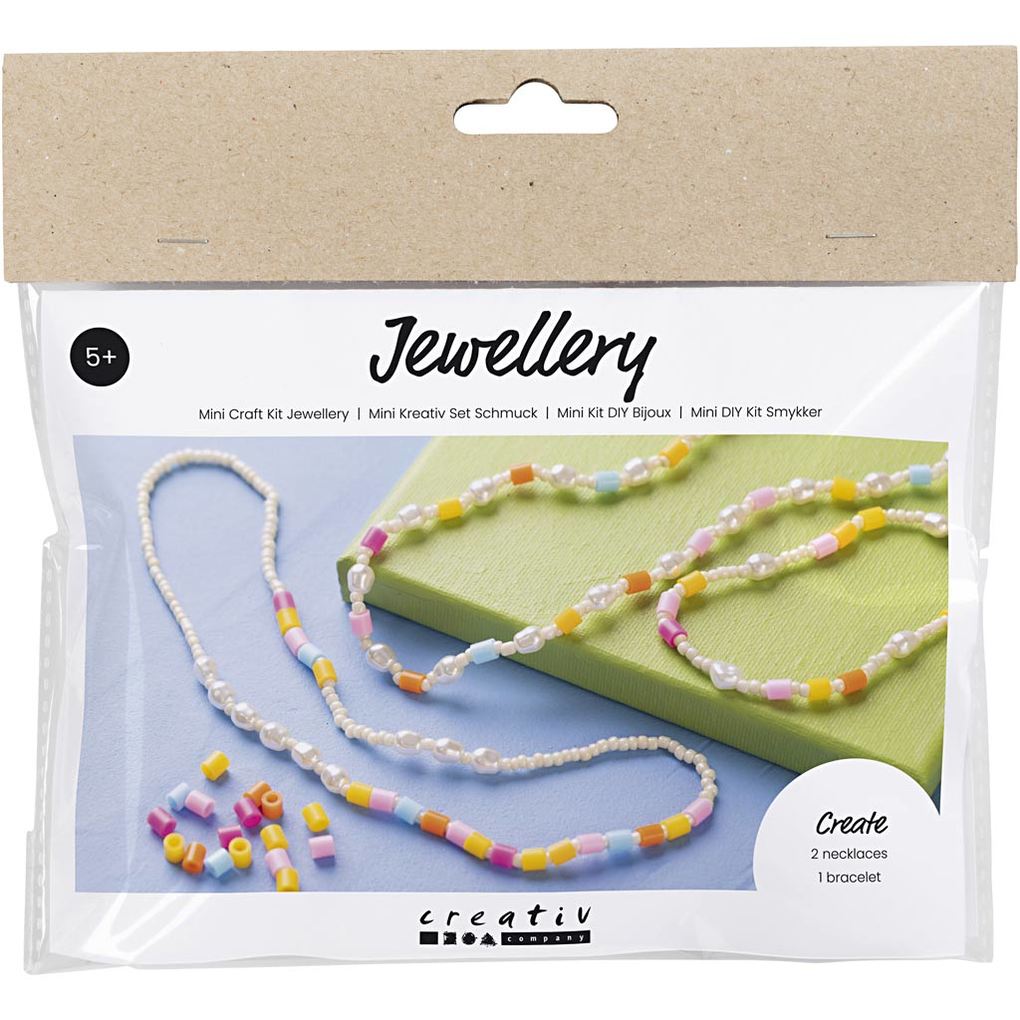 Creativ Company Mini Kreativ Set Schmuck Halskette und Armband Sortierte Farben