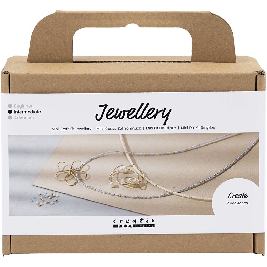 Creativ Company Mini Kreativ Set Schmuck Halskette mit Drahtanhänger Vergoldet