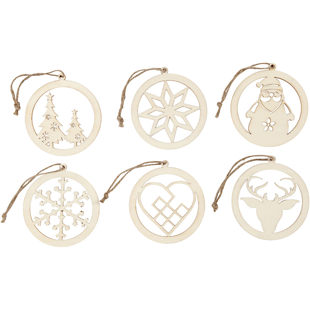 Creativ Company Weihnachtsschmuck D 8 cm Dicke 03 cm 6 Stk