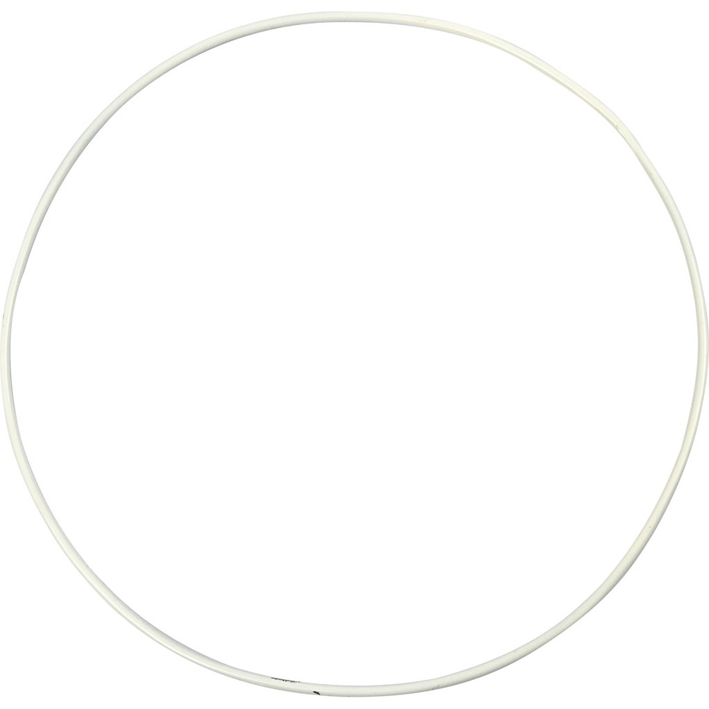 Creativ Company Ring aus Metalldraht D 20 cm Dicke 3 mm Weiß 5 Stk