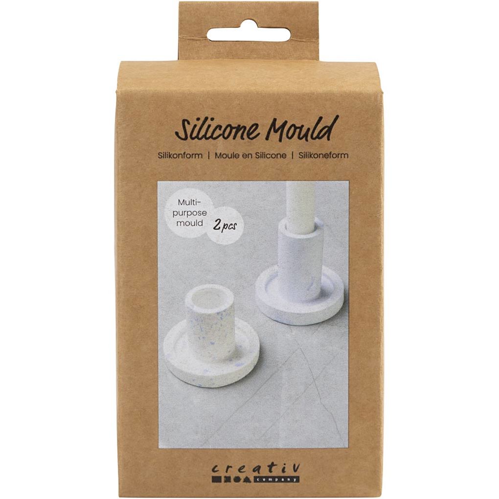 Creativ Company Silikonform Kerzenhalter H 65+75 cm D 73 cm 100+120 g 2 Stk