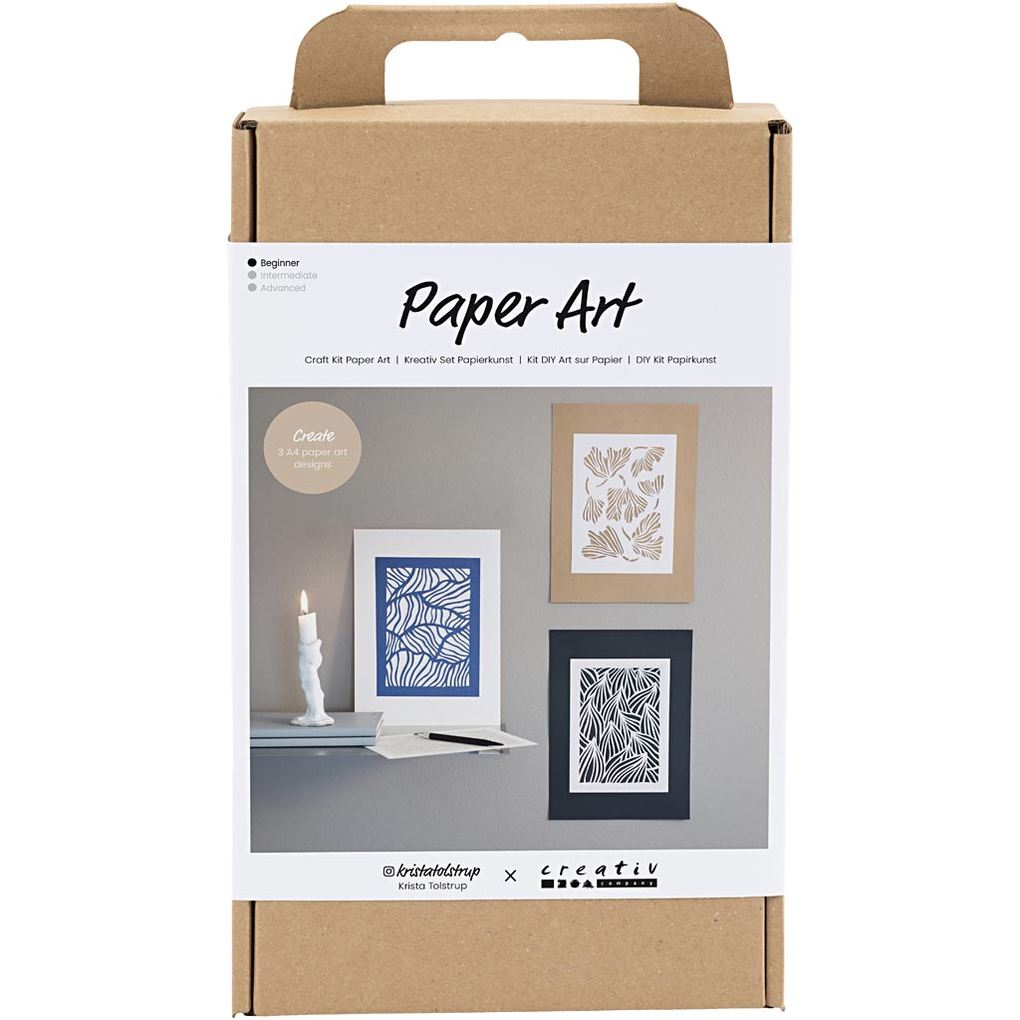 Creativ Company Kreativ Set Papierkunst Bilder zum Aushängen Creme