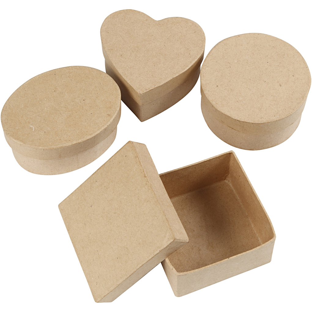 Creativ Company Mittelgroße Schachteln H 5 cm D 10-12 cm 4 Stk