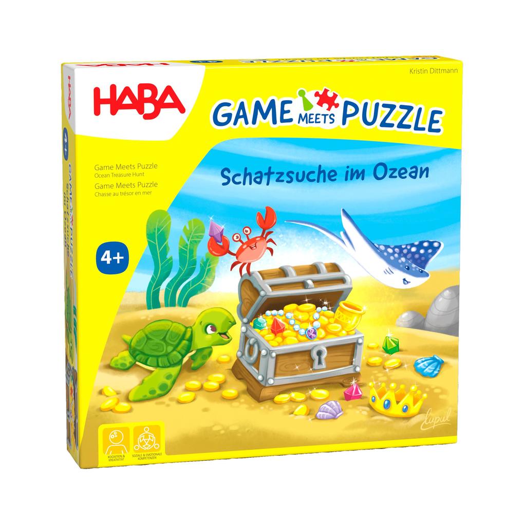 Game m. Puzzle - Schatzsuche im Ozean
