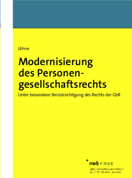 Modernisierung des Personengesellschaftsrechts