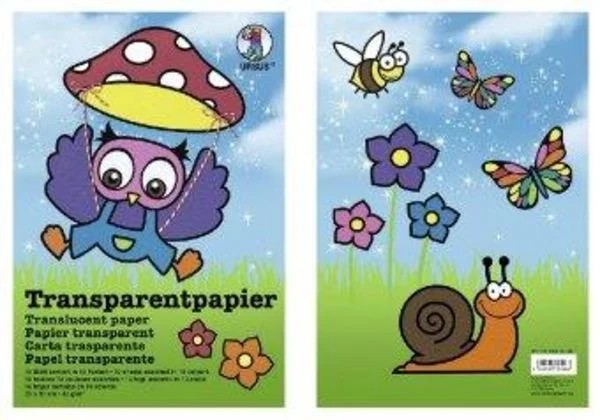 URSUS Basispapiere Transparentpapier-Bastelmappe 23 x 33 cm