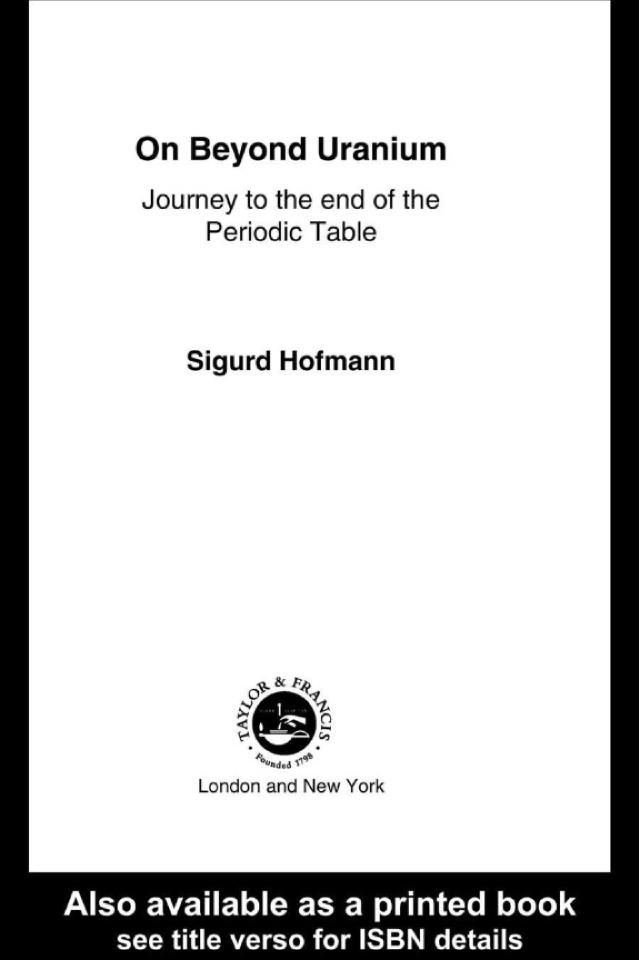 On Beyond Uranium