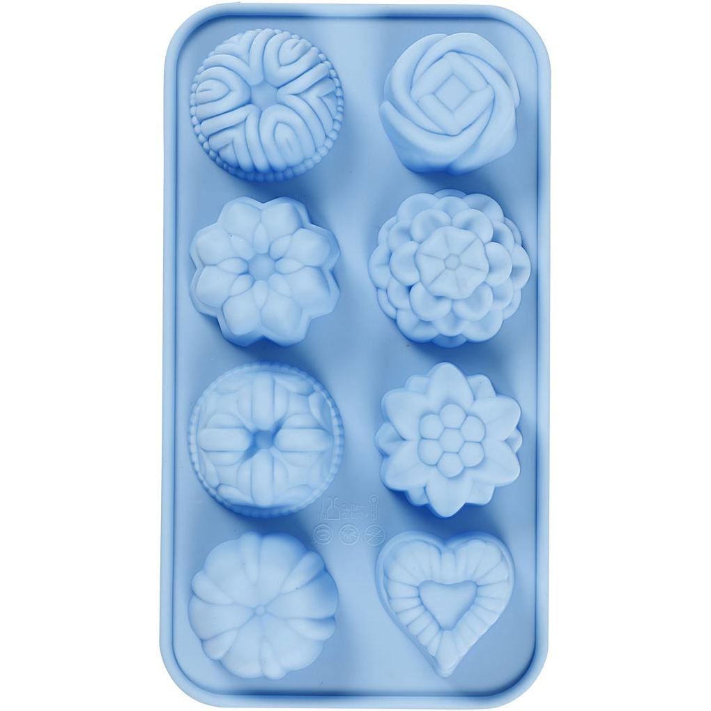 Creativ Company Silikonform kleine Kuchen Lochgröße 40x45 mm 25 ml