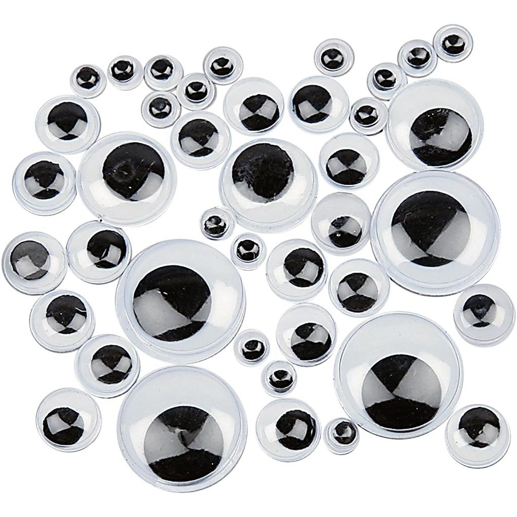 Creativ Company Wackelaugen selbstklebend D 6-20 mm 1100 sortiert