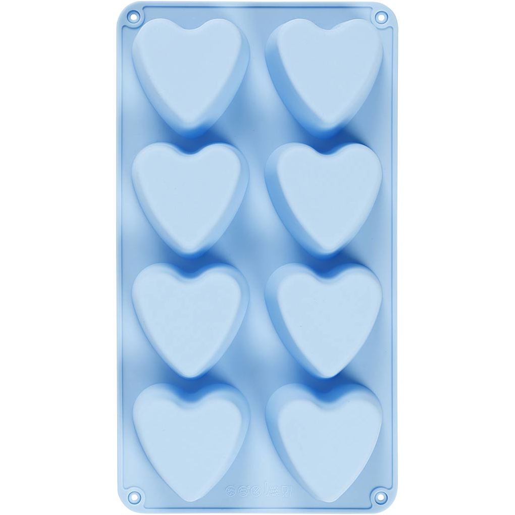 Creativ Company Silikonform Herzen H 35 cm L 35 cm B 21 cm Lochgröße 70x60 mm 100 ml 1 Stk