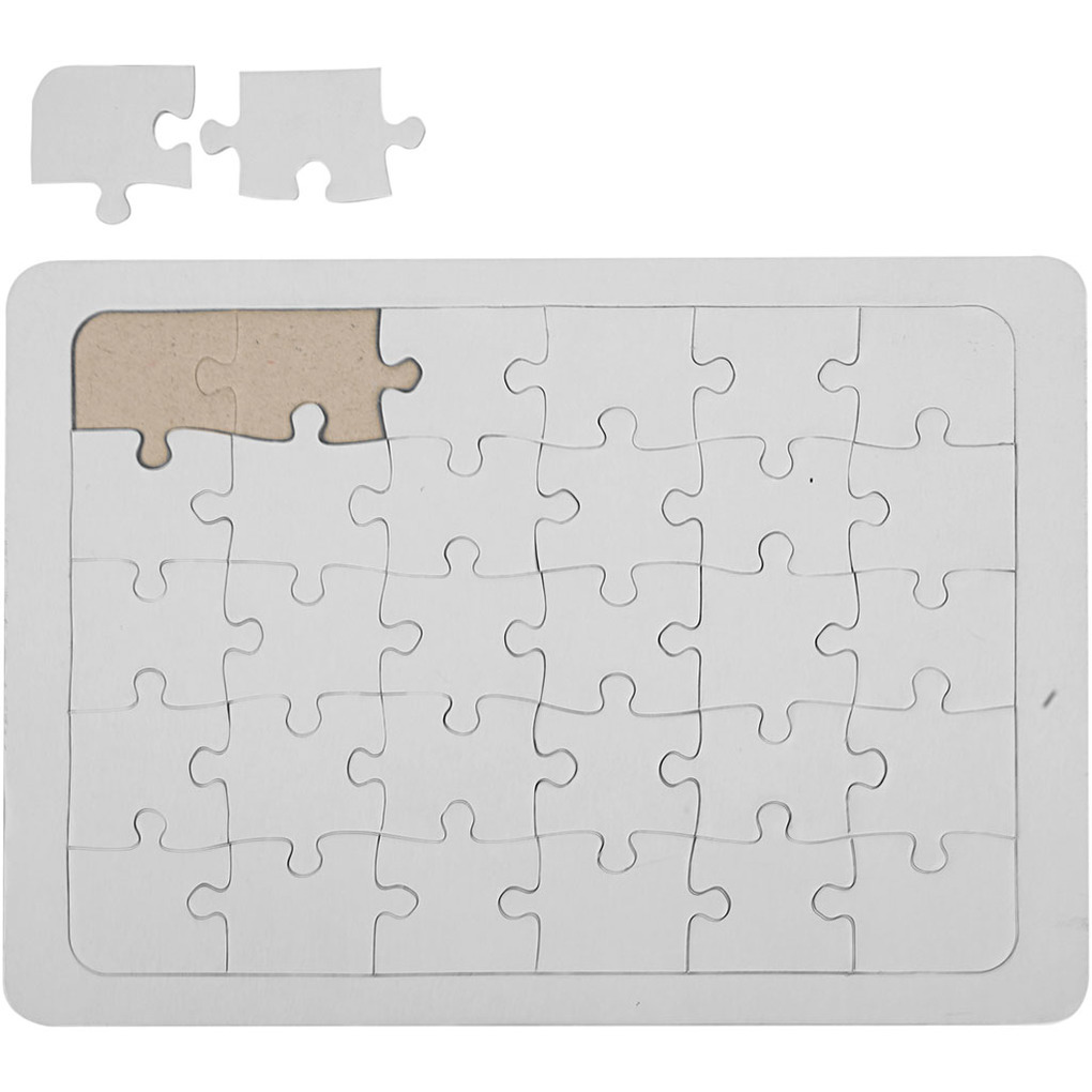 Creativ Company Kreativ Puzzle 30 Teile zum bemalen und dekorieren 15x21 cm weiß