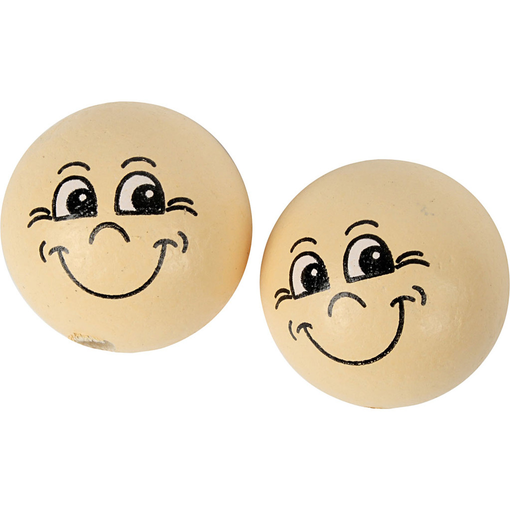 Creativ Company Gesicht 'Smiley' D 22 mm Hellbeige 10 Stk