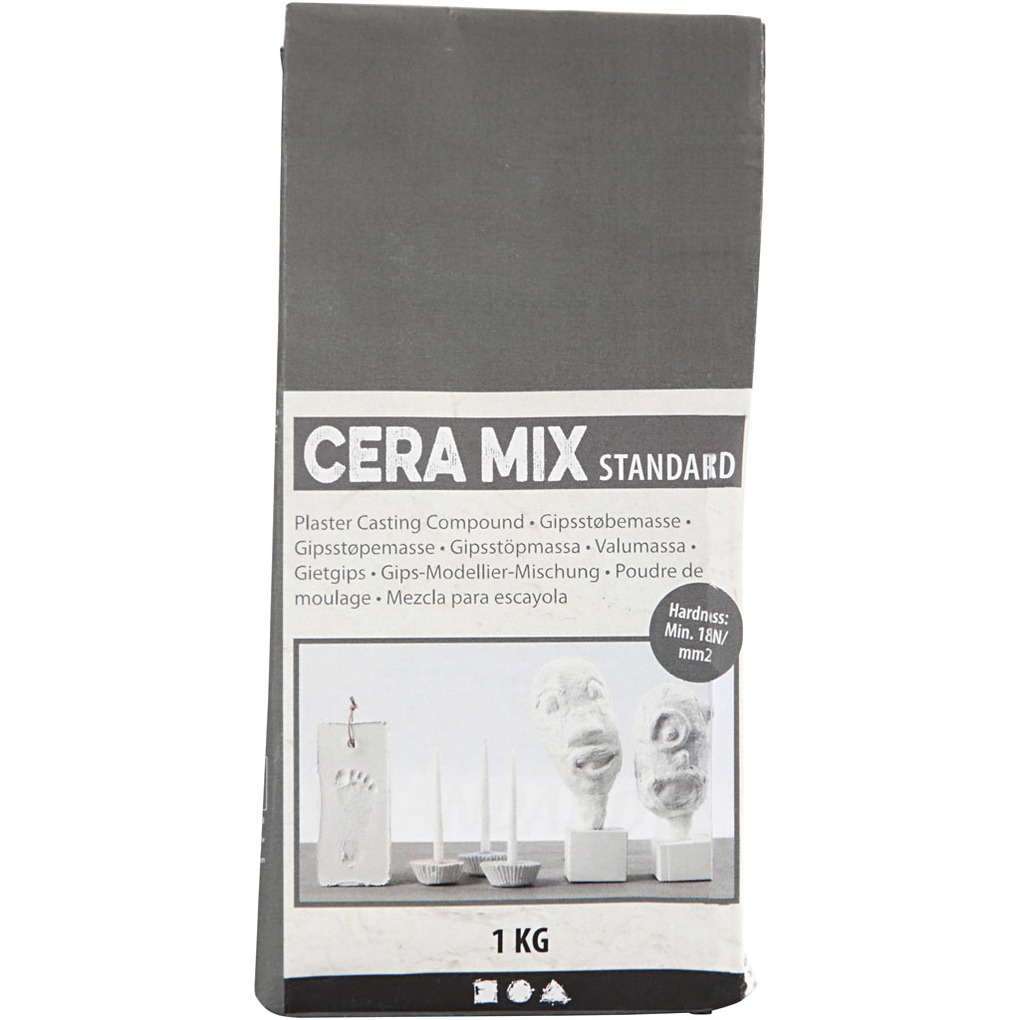Creativ Company Cera-Mix Standard Modelliergips Hellgrau 1 kg