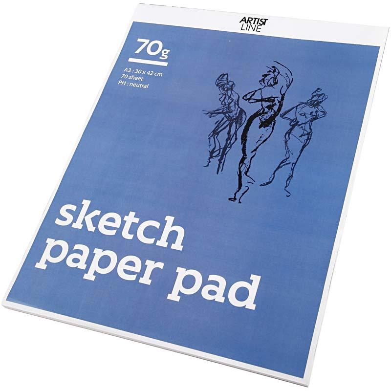 Creativ Company Skizzenblock A3 297x420 mm 70 g Weiß 70 Blatt