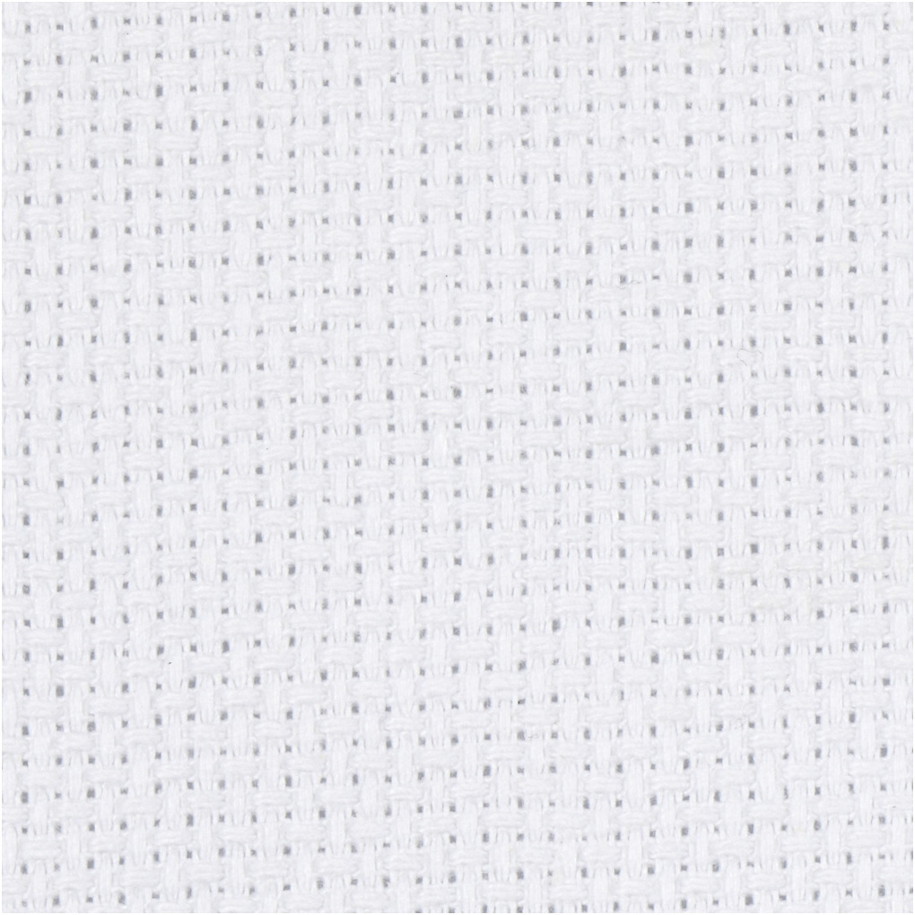 Creativ Company Aida-Stoff Größe 50x50 cm 70 Kästchen pro 10 cm Weiß 1 Stk