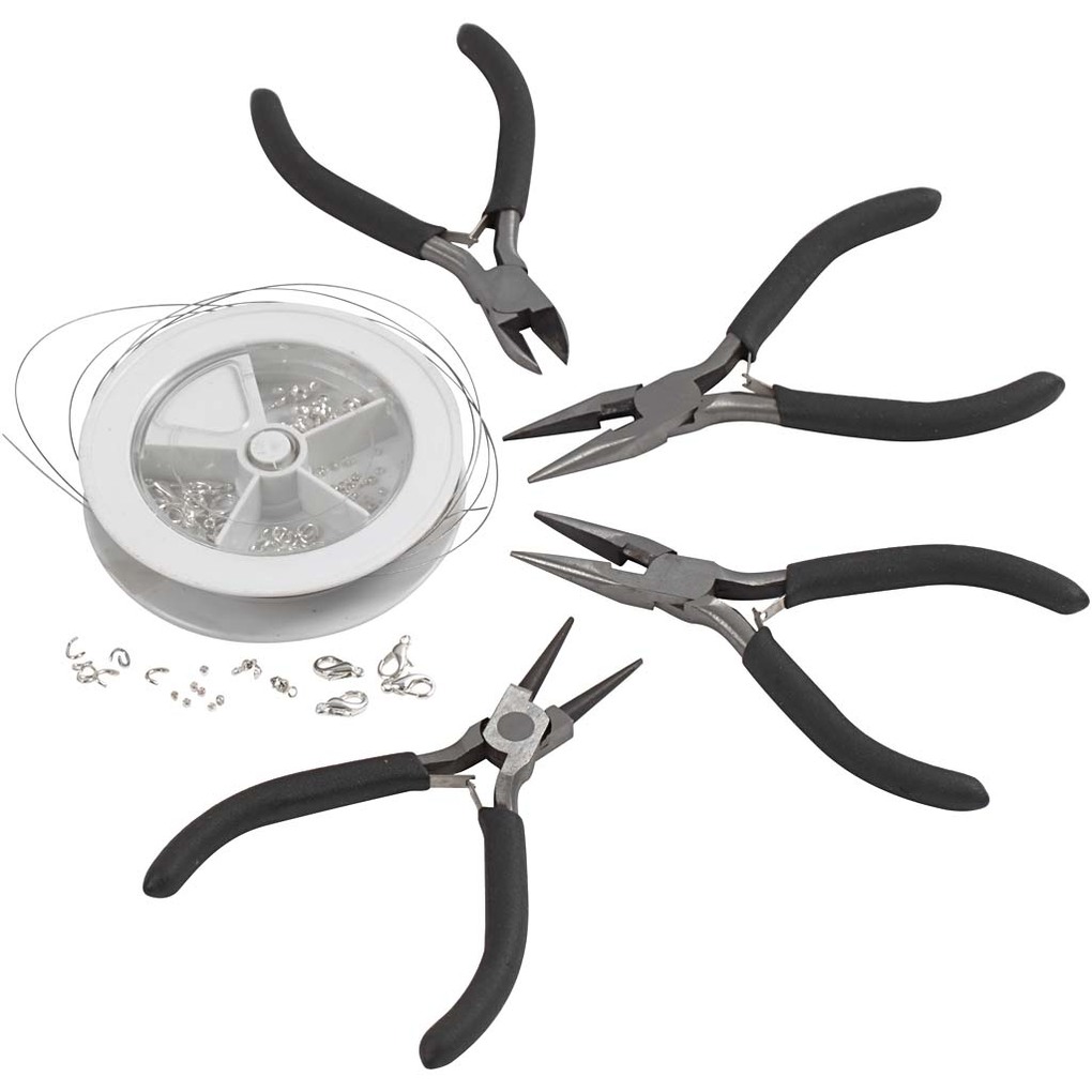 Creativ Company Schmuck-Bastelset mit Werkzeug versilbert 1 Set