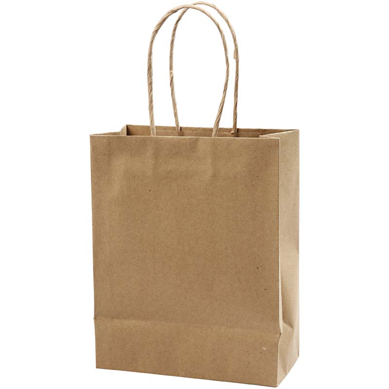 Creativ Company Papiertüten H 23 cm B 18x9 cm 125 g Braun 10 Stk