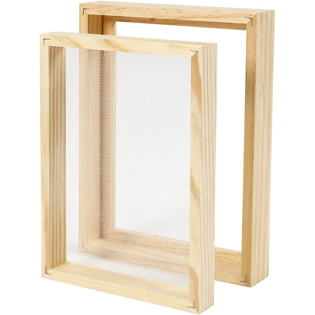 Creativ Company Doppelrahmen zum Papierschöpfen A5 Größe 25x19x3cm 1 Stück